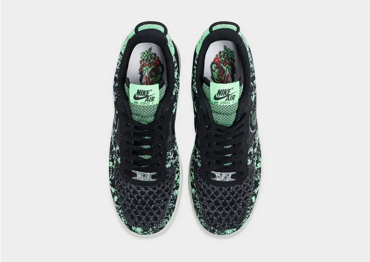 Nike Air Force 1 Crater Flyknit Next Nature - Black/Volt